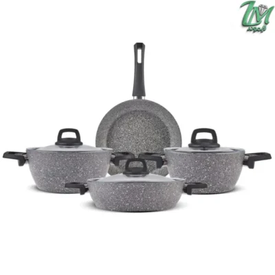 سرویس قابلمه 7 پارچه کاراجا Gris Biogranite خاکتسری