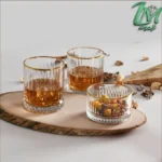 ست لیوان و پیاله پاشاباغچه لب طلایی الیسا 96964-2