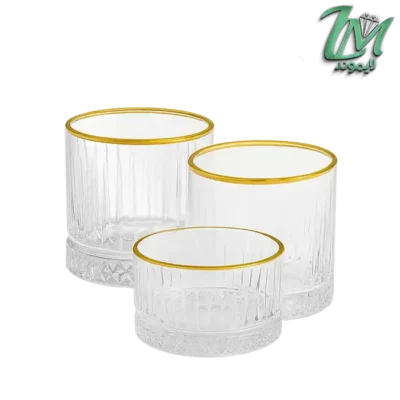 ست لیوان و پیاله پاشاباغچه لب طلایی الیسا 96964
