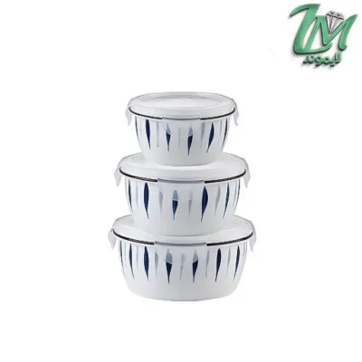 ظرف نگهدارنده غذا چینی 3 تایی وارداتی کد KIT-55