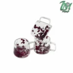 ماگ دوجداره پیرکس گلدار وارداتی KIT-800